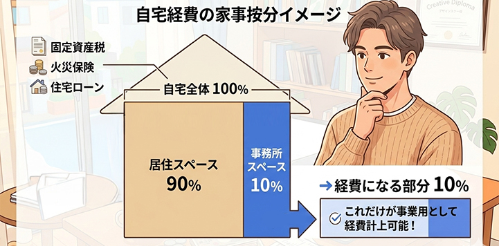 自宅経費の家事按分イメージ