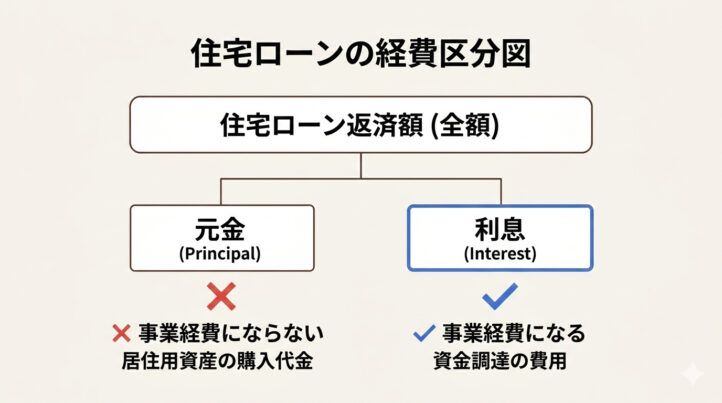 住宅ローンの経費区分図